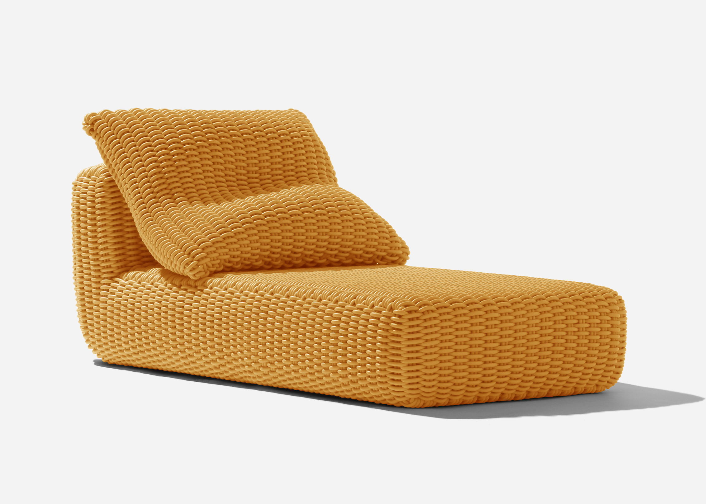 Yellow chaise discount